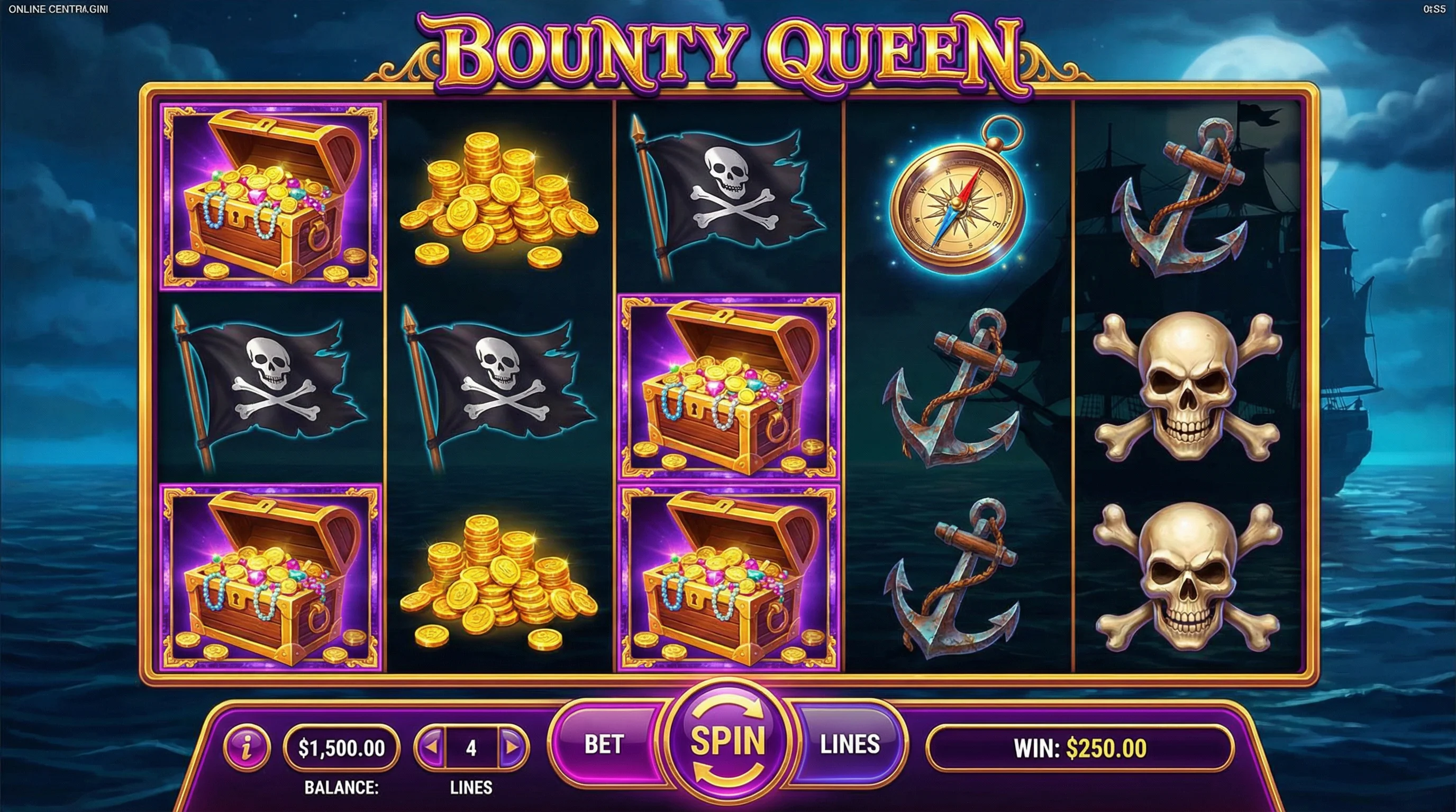 赏金女王电子老虎机游戏详细介绍页面